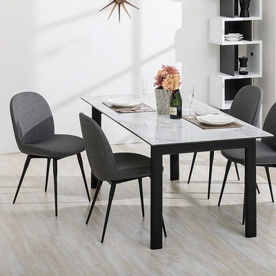 1800*850mm Modern Custom White Or Black Ceramic Top Dining Table, Knock-down, Fixed Type
