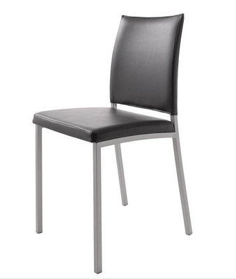 Modern PU Leather Dining Chair with Iron Frame GY BK WH